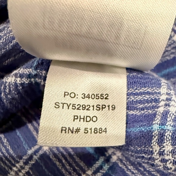 Patagonia Men’s Organic Cotton Button-Up Shirt XL| Blue Plaid| Short Sleeve - Picture 9 of 12